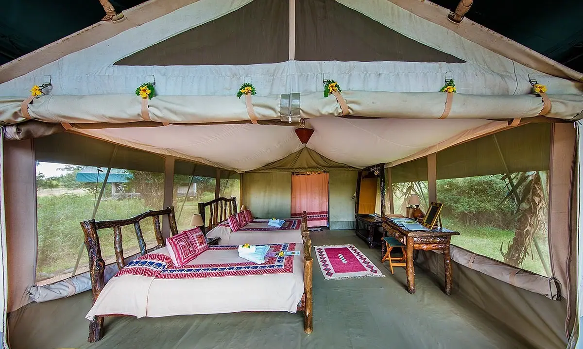A family tent in Porini Mara Camp hotel