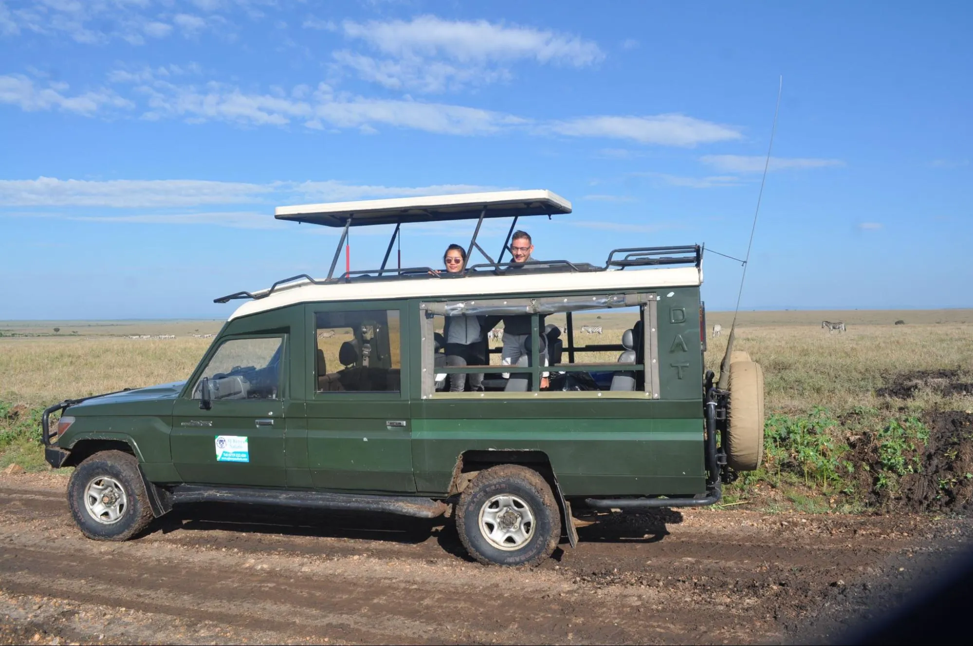 Our 4x4 safari land cruiser during game drives in Maasai mara National Park